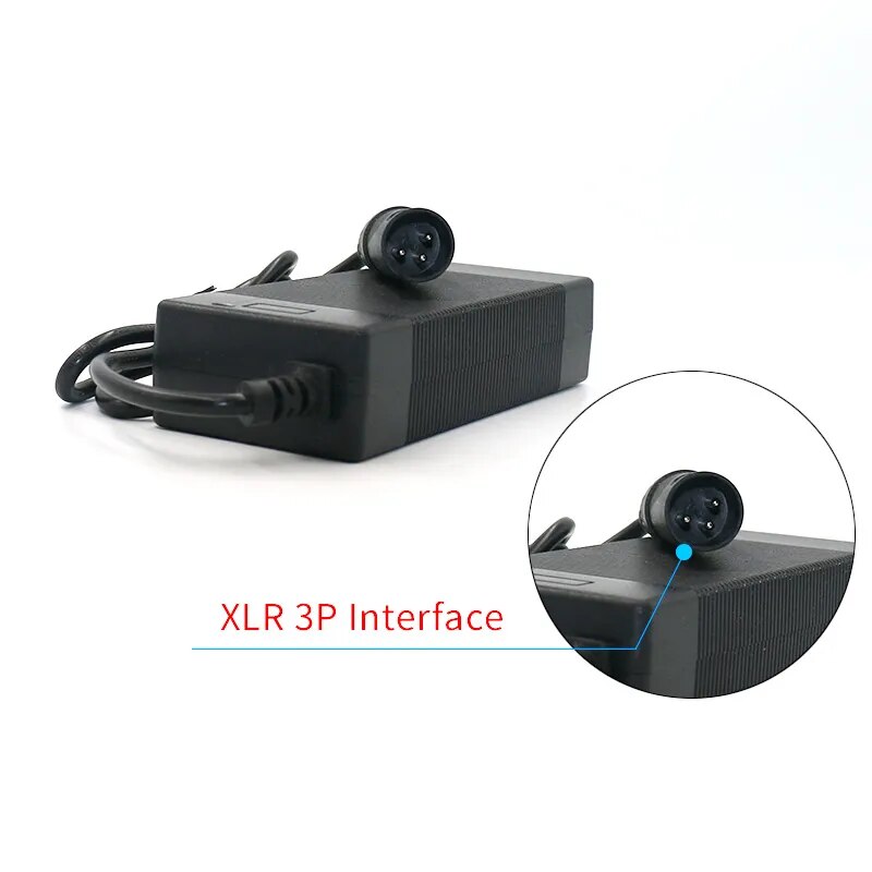 AERDU 58.8V 2A electric bike Charger XLR 3P For 14S 52V lithium Battery e-bike Charger High quality Strong with cooling fan