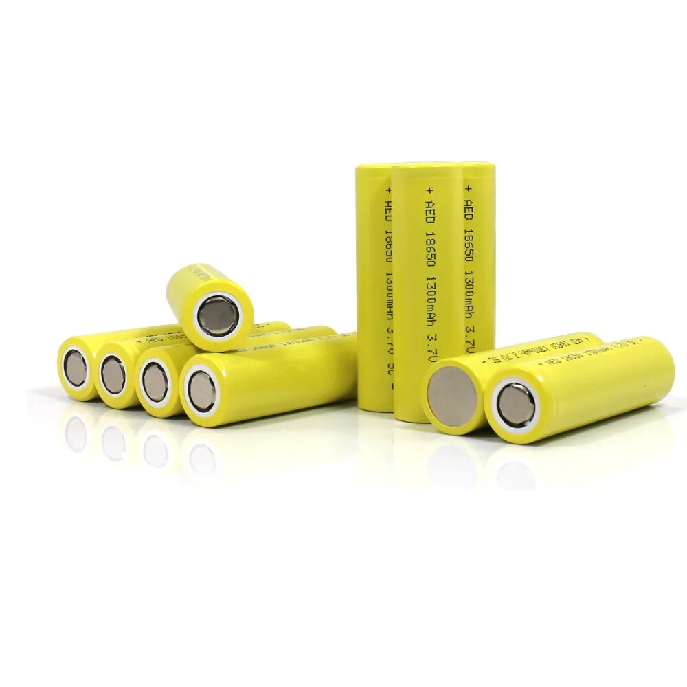 AERDU 18650 Rechargeable Lithium Battery 3.7V 1300mAh 5C 4.2V Brand New For Power Tool Equipment Battery Replacement BatteryPack