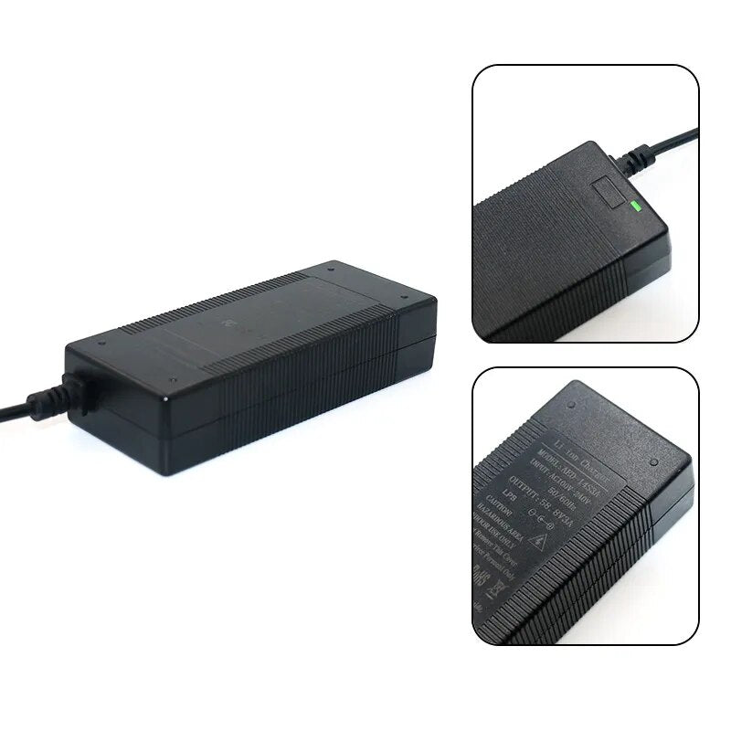 AERDU 58.8V 2A electric bike Charger XLR 3P For 14S 52V lithium Battery e-bike Charger High quality Strong with cooling fan