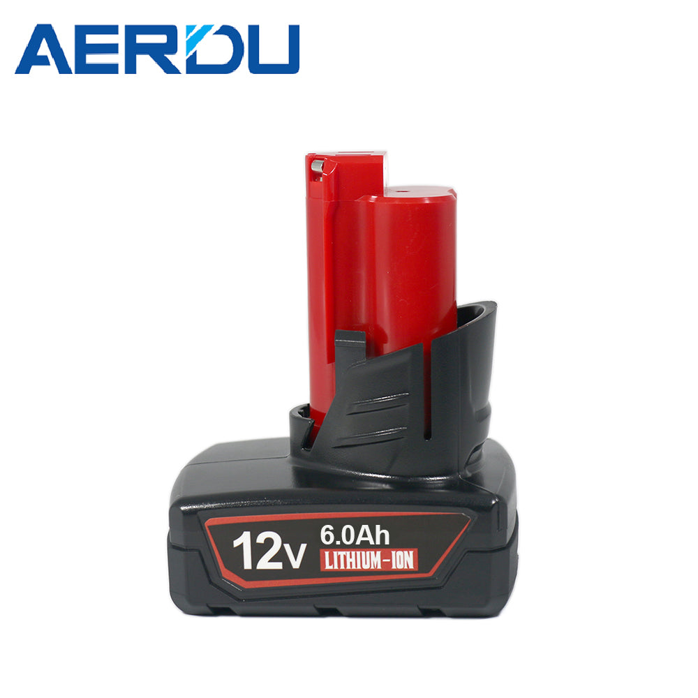 M12 6,0 Ah batteri for Milwaukee M-12 12V litium-ion-batteri 48-11-2411 48-11-2440 48-11-2402 Verktøy