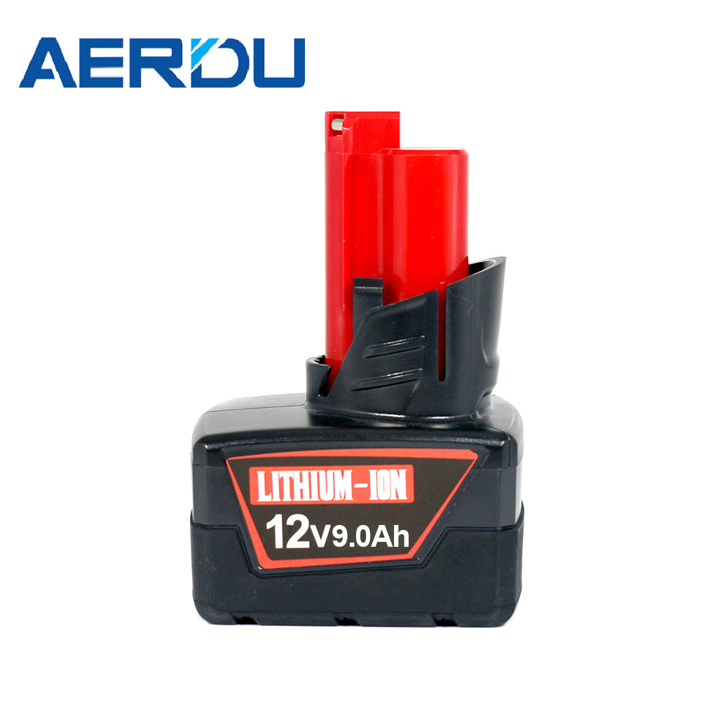 For Milwaukee M12 12-volts litiumion-kompaktbatteripakke 9,0 Ah