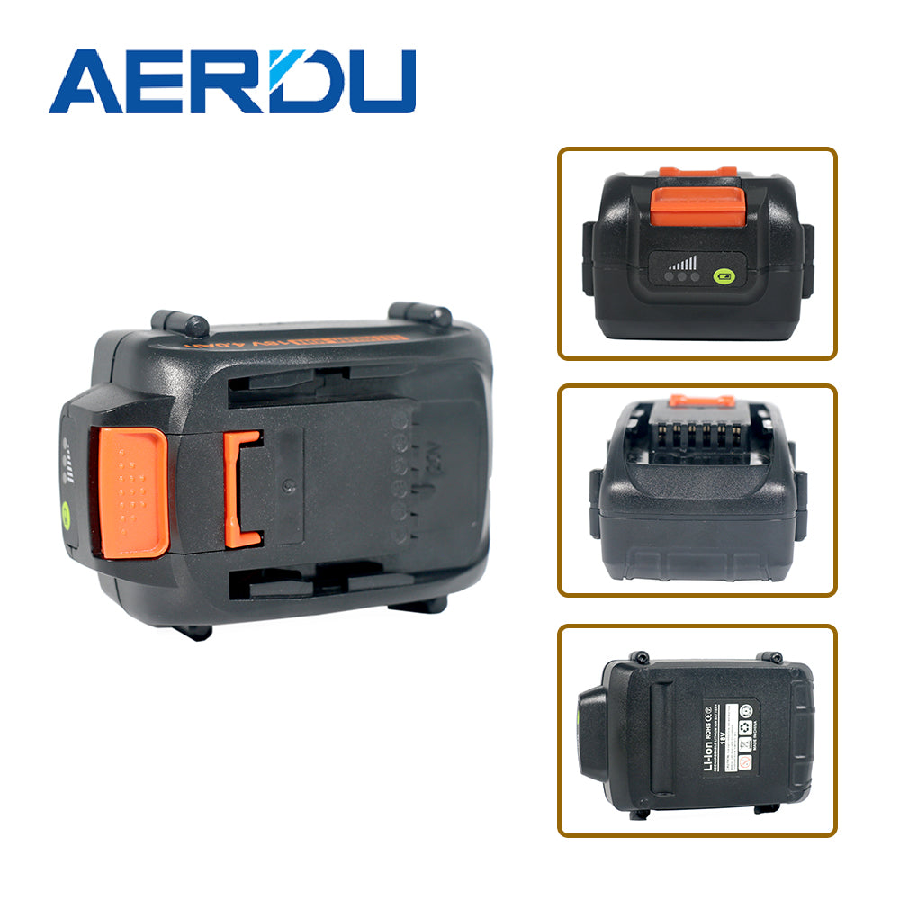 For Worx 18V 3,0 Ah høykapasitetsbatteri med indikator (WA3512)