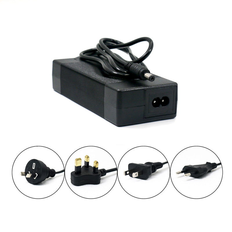 29,4 V 2 A strømadapterlader 5,5 mm DC for litiumionbatteri EU/US/AU/UK 100–240 V, ladetilbehør, litiumbatterilader
