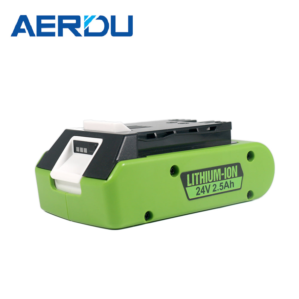 24V 2,5Ah erstatningsbatteri for Greenworks-batteri 29842 29852 Passer til 24V trådløse elektroverktøy litiumionbatteri G24 G24B2 G24B3 24352 29842 29852