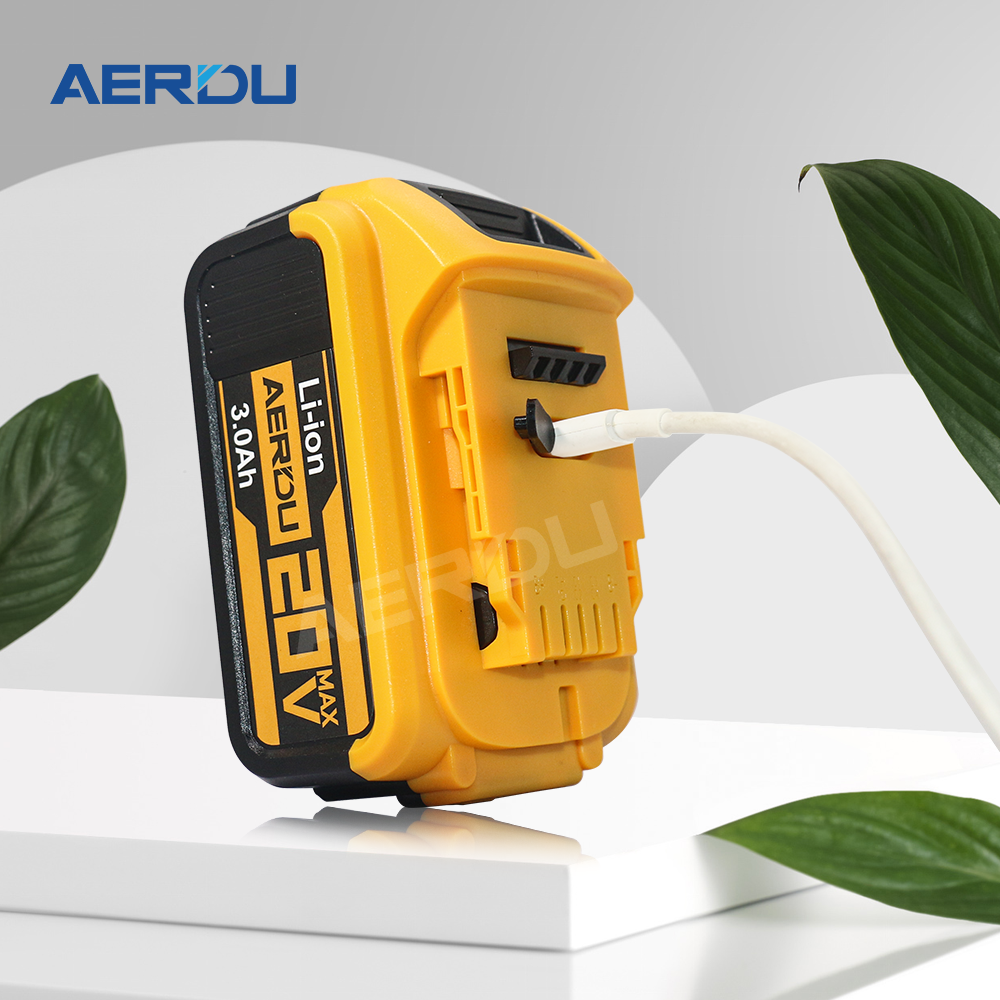For Dewalt 18V 3.0A Battery with Type-C Port – Compatible with Drills/Impact Drivers, Global Use