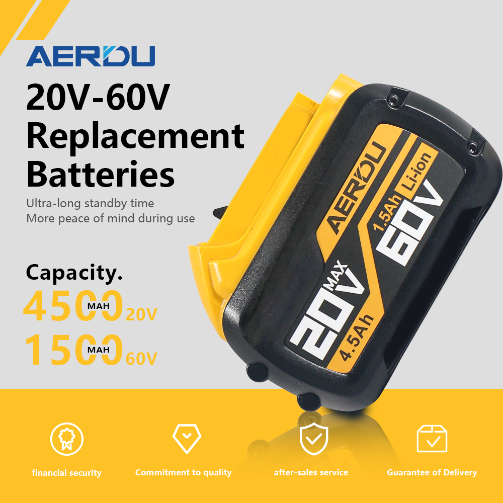 For Dewalt 20V-60V 1.5A Battery – Compatible with Dewalt Cordless Drills/Sanders, Global Voltage Suppor