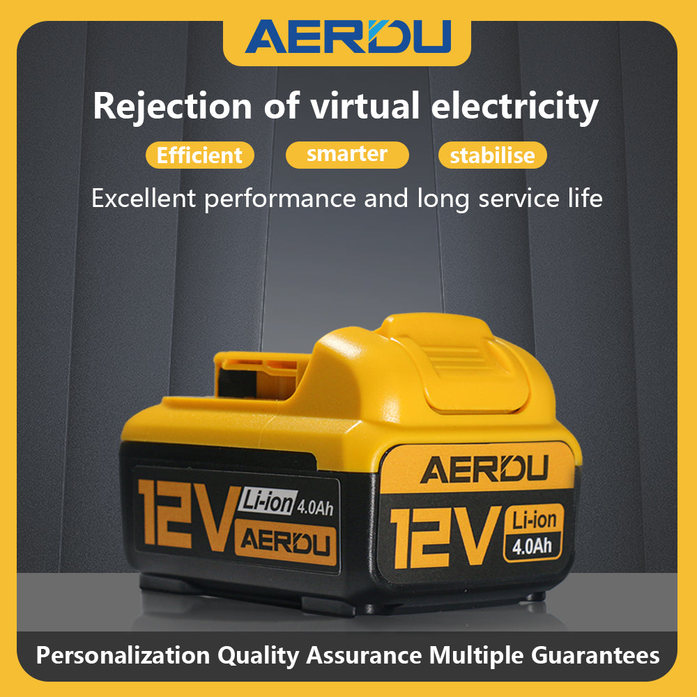 For Dewalt 12V 6-Cell 4.0A Battery – Long-Runtime for Impact Drivers/Trim Routers, Worldwide Use