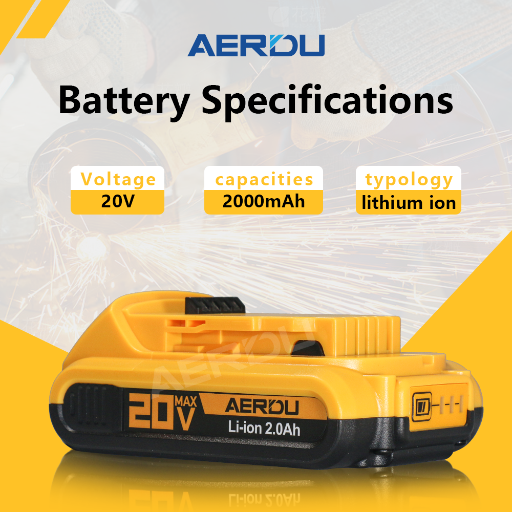 For DEWALT 20V 2.0A Lithium Battery Packs DCB203 DCB207 DCB201 DCB203 DCB207 DCB200 DCB200 DCB204