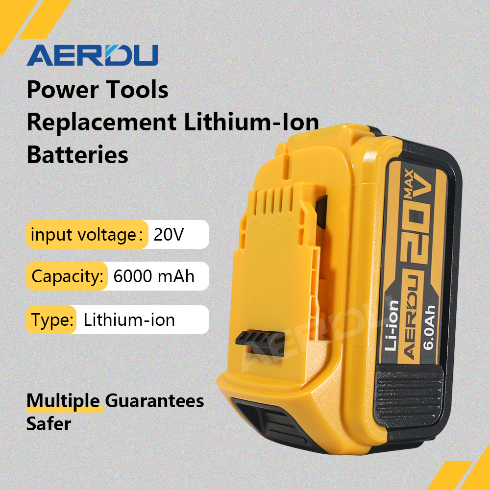 6.0Ah Battery For DeWalt 20V 20 Volt MAX DCB200 DCB206 DCB205 Lithium Ion