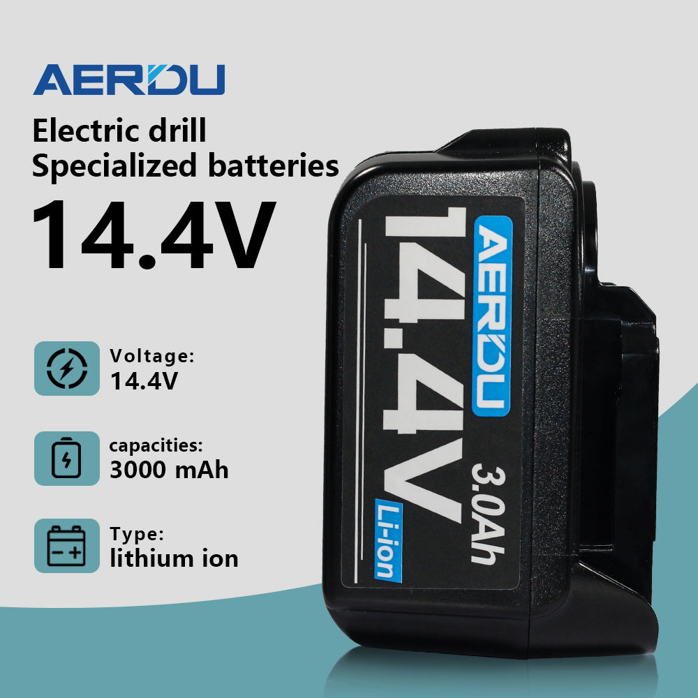 8-Cell 14.4V 3.0Ah Replacement Battery for Makita Cordless Impact Drivers & Drills