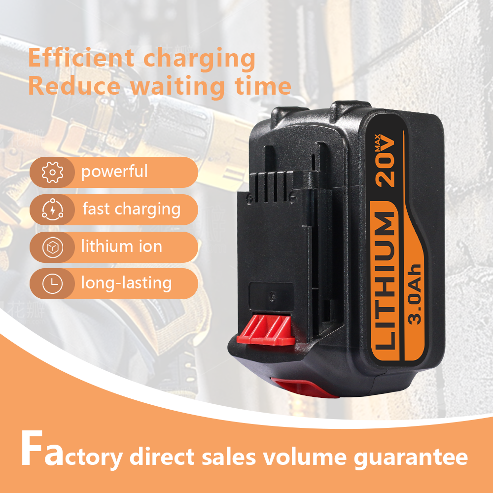 3.0Ah Lithium Battery Pack For Black&Decker 20V LB2X4020 – Long-Runtime Power Tools