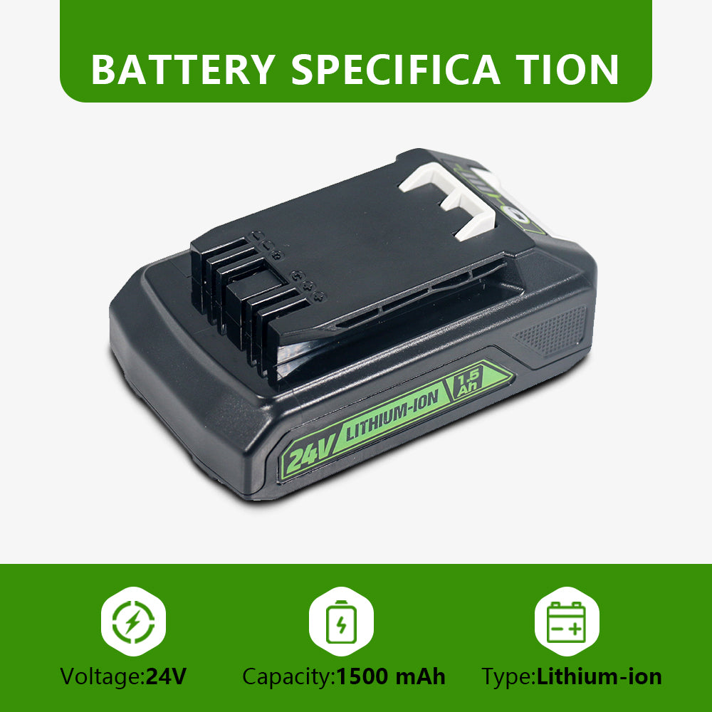 24V 1.5Ah Replacement Battery for Greenworks Battery 21342 20362 Fit for 24V Cordless Power Tools Lithium-Ion Battery ST48B2210 CS48L4410 BL48B2510 48HT24