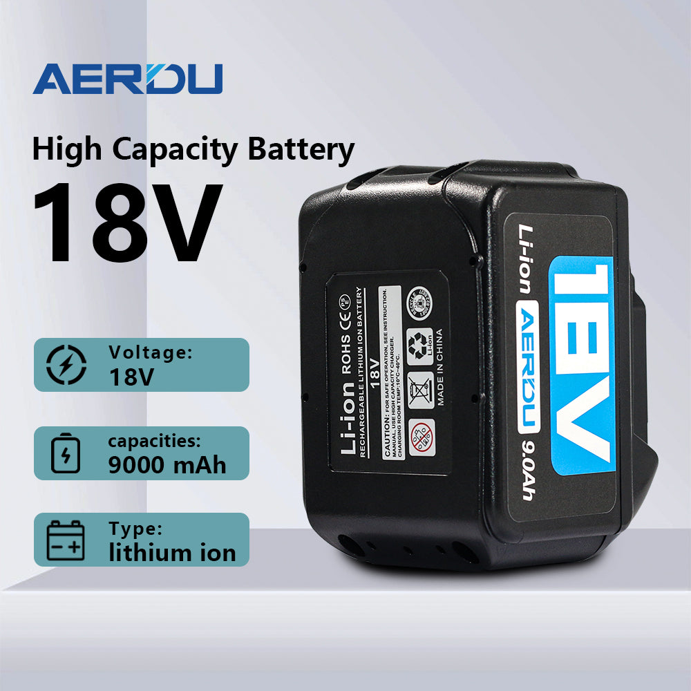 18V 9.0Ah Replacement Battery Compatible with Makita BL1840 BL1850 BL1860 BL1830 Lithium-Ion Battery Tools with LED Indicator