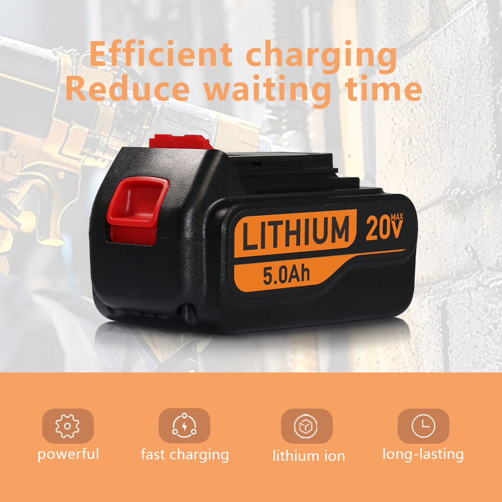 For Black&Decker 20V 5.0Ah Lithium Battery 20 Volt LB2X4020-OPE LBXR20 LB20