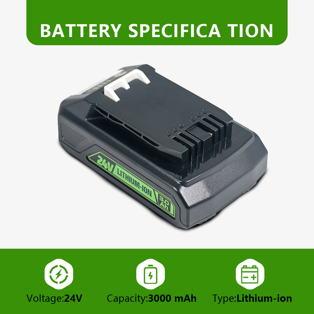 24V 3.0Ah Replacement Battery for Greenworks Battery 21342 20362 Fit for 24V Cordless Power Tools Lithium-Ion Battery ST48B2210 CS48L4410 BL48B2510 48HT24