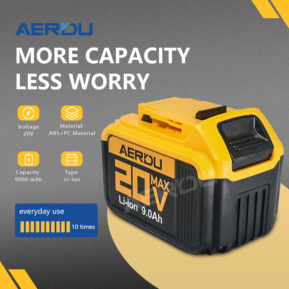 9.0AH For DeWalt 20V Max XR Lithium DCB206 Battery DCB206-2 DCB205 DCB209 DCB204