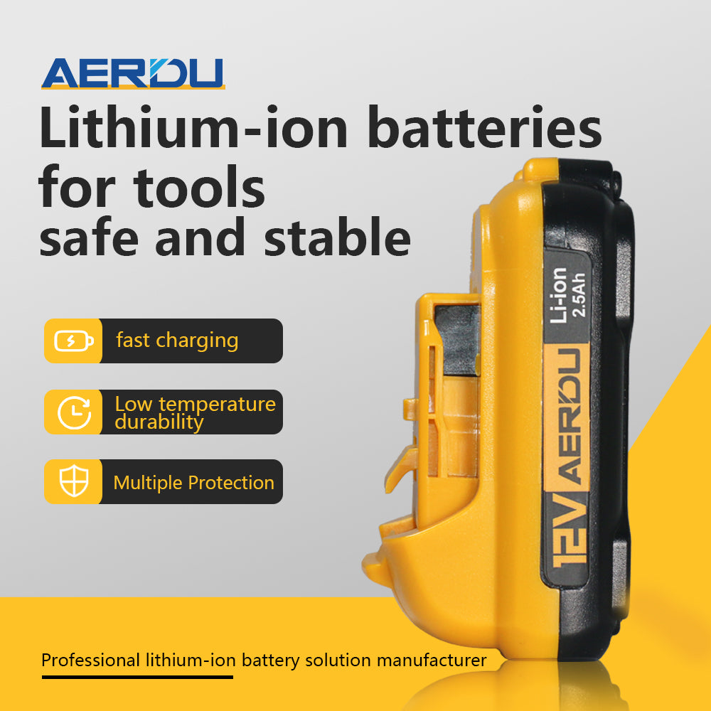 12V 2.5Ah 12Volt XR Max Lithium-Ion Battery for Dewalt DCB127-2 DCB120 DCB121