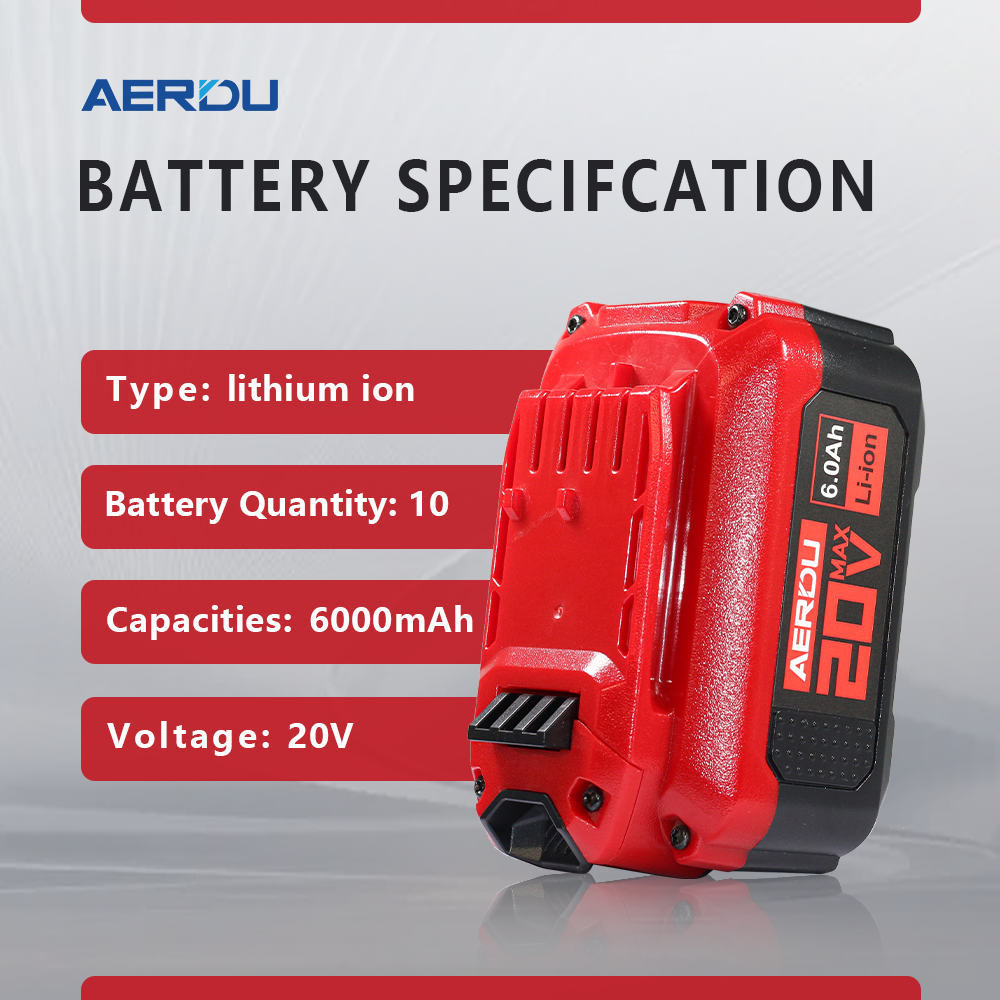 6.0Ah Lithium Ion Battery for DieHard V20 18V – Fits Impact Wrenches/Concrete Drills