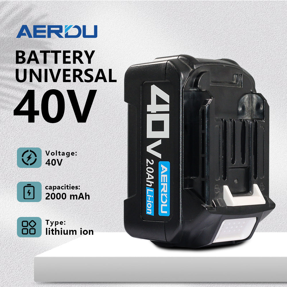 For Makita 10-Cell 40V 2.0A Battery – Long-Runtime Replacement for Makita 40V Tools, Worldwide Compatibility