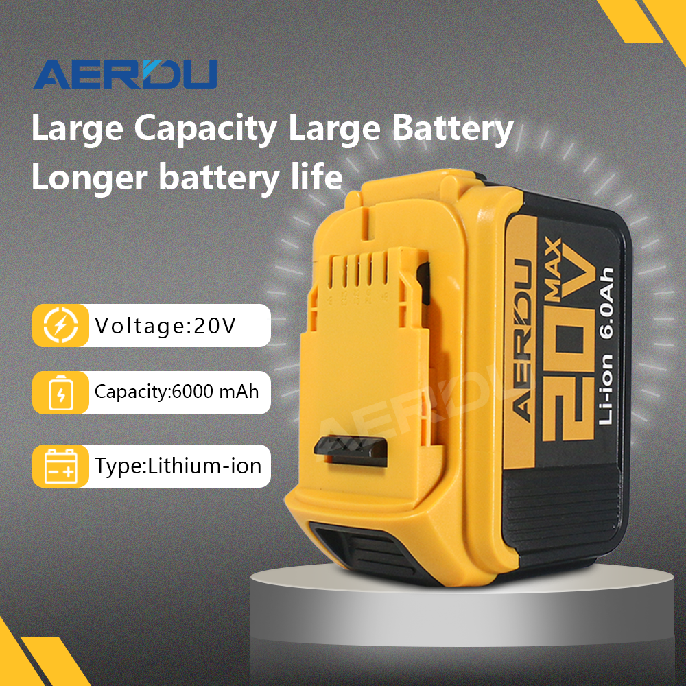 DCB200 Replacement for DEWALT 20V MAX XR 20V Battery 6.0Ah DCB200-2 DCB204 DCB206 DCB201 DCB203