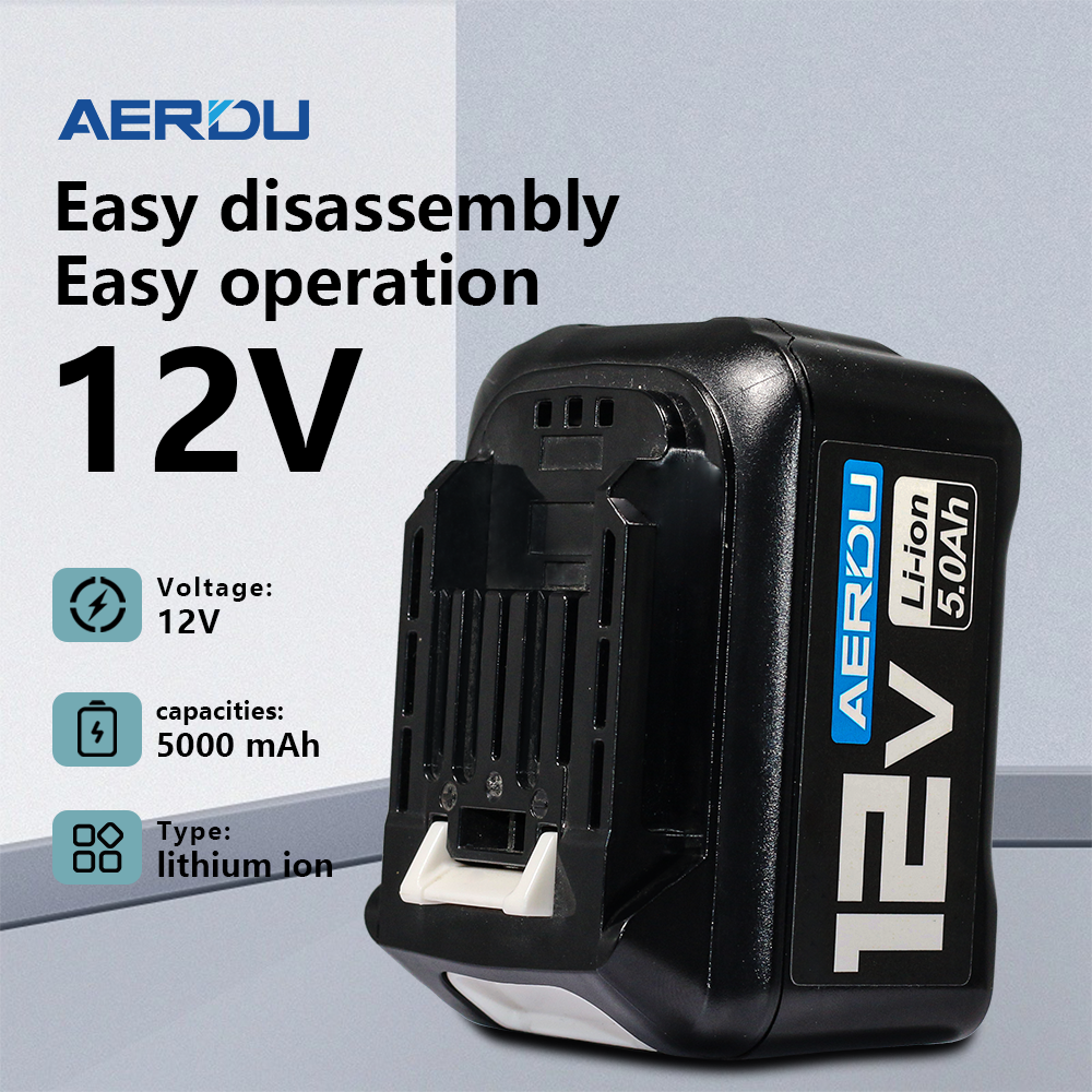 Power Tools Battery - Li-Ion, 12V, 5000 mAh, Ultra High Capacity Battery - Replacement for Makita BL1021B Battery