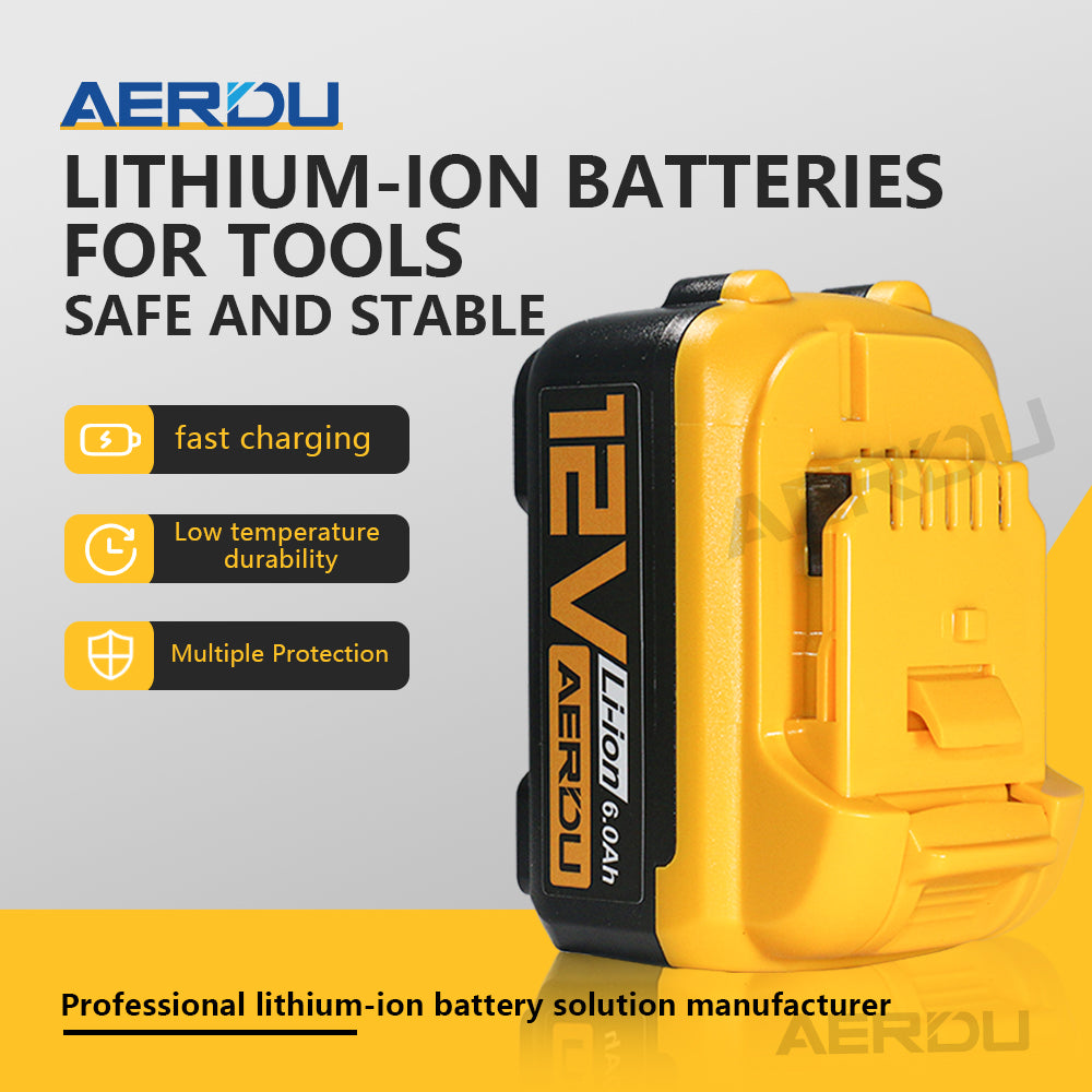 For Dewalt 12V 6-Cell 6.0A Battery – Max Power for Professional Precision Tools/Grinders, Global Voltage