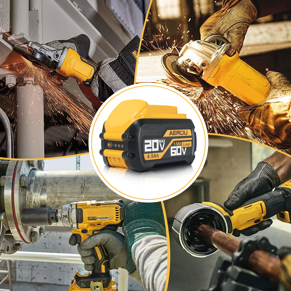 For Dewalt 20V-60V 1.5A Battery – Compatible with Dewalt Cordless Drills/Sanders, Global Voltage Suppor
