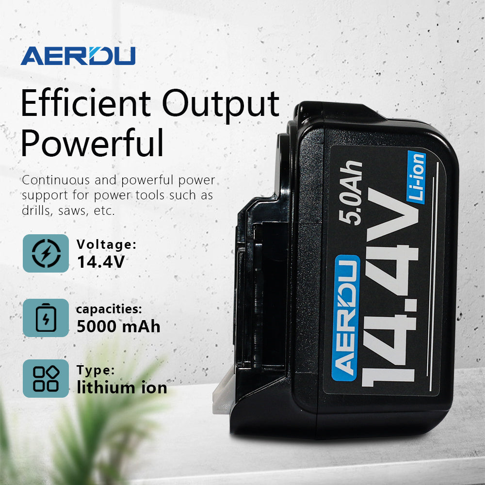 For Makita 14.4V 5.0Ah 8-Cell Battery | High-Performance Replacement for Power Tools