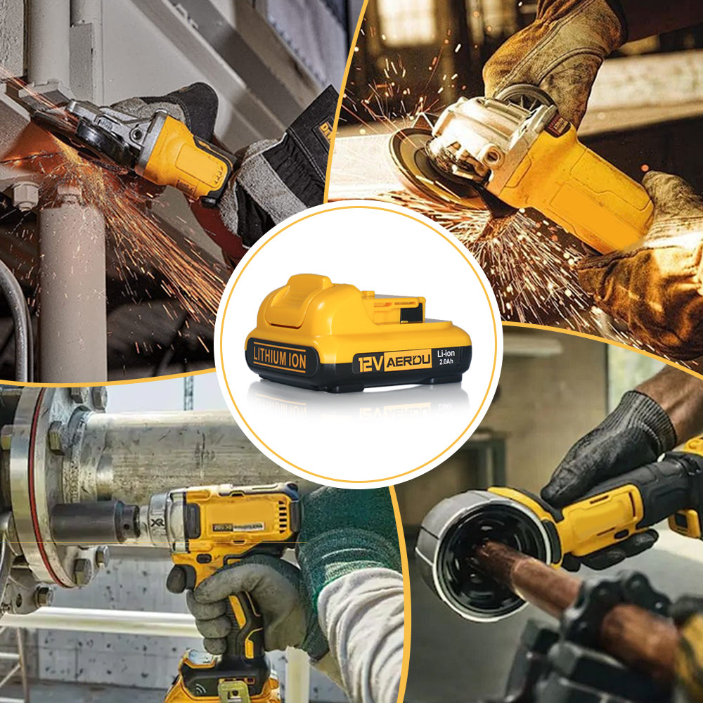 Cost - Effective Replacement Solution for Dewalt 12V Battery, 2.0Ah Large Capacity for Stable Power Supply