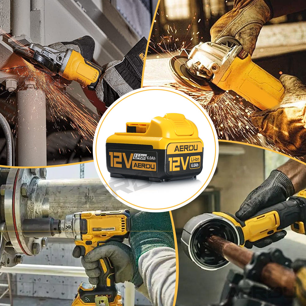 For Dewalt 12V 6-Cell 6.0A Battery – Max Power for Professional Precision Tools/Grinders, Global Voltage