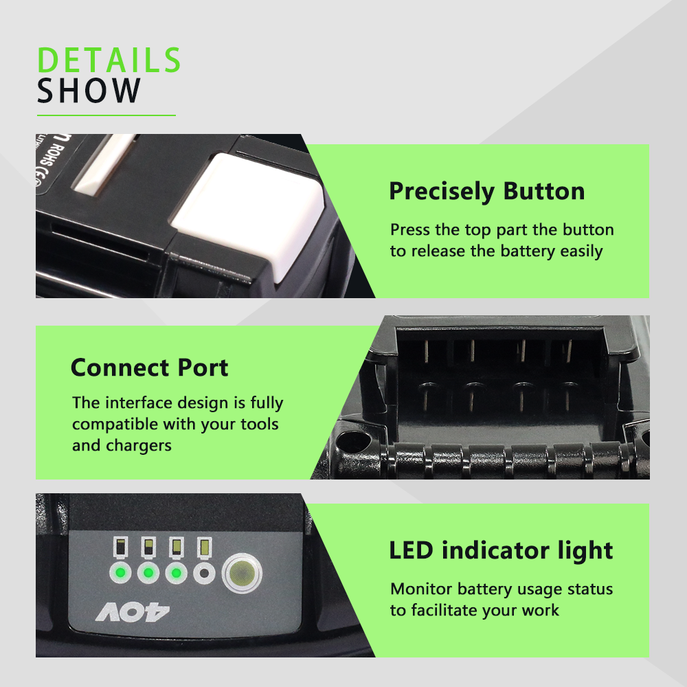 For Ryobi 40V 20-Cell 3.0A Battery – Compatible with ONE+ HP Drills/Trimmers, Global Use