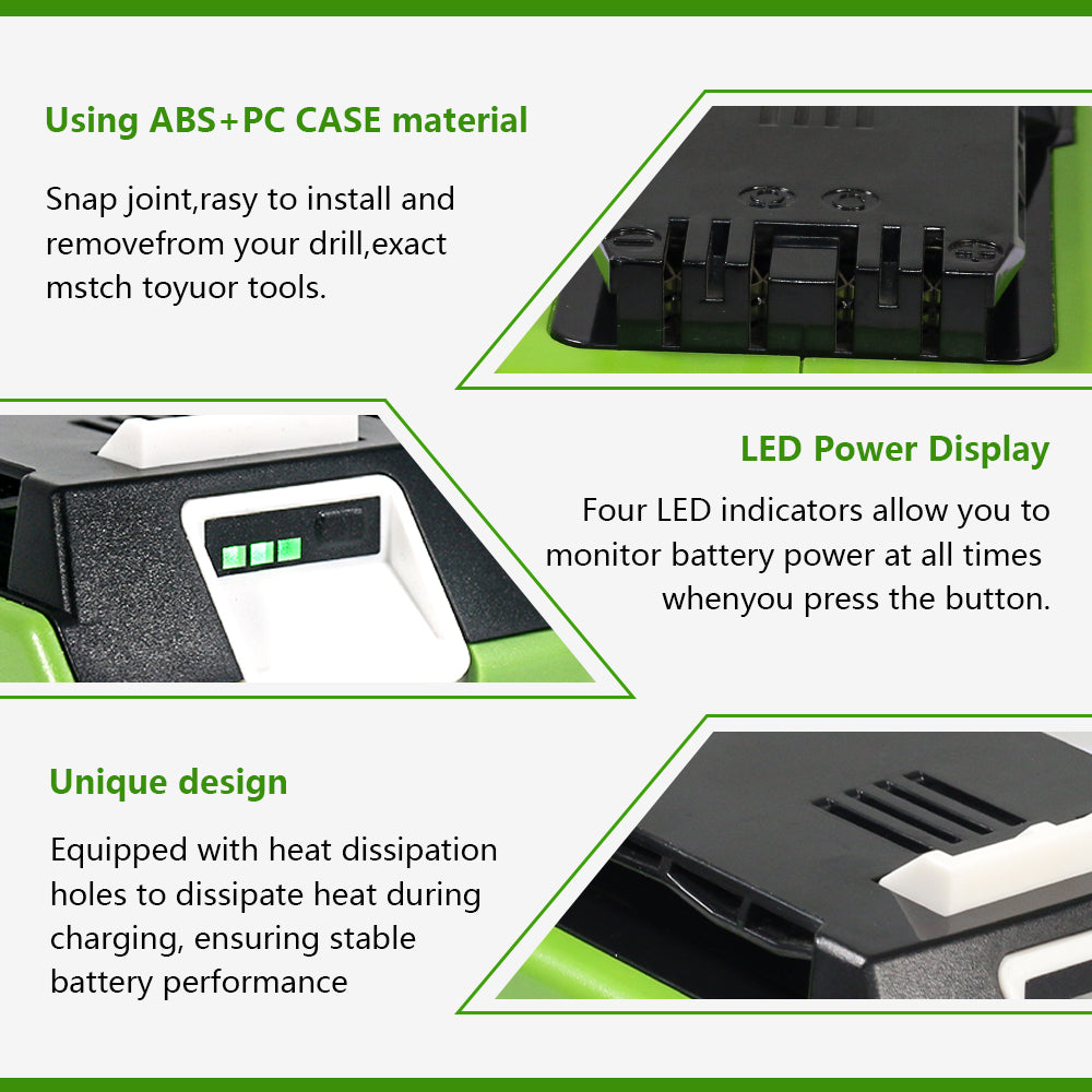 24V 1.5Ah Replacement Battery for Greenworks Battery 29842 29852 Fit for 24V Cordless Power Tools Lithium-Ion Battery G24 G24B2 G24B3 24352 29842 29852