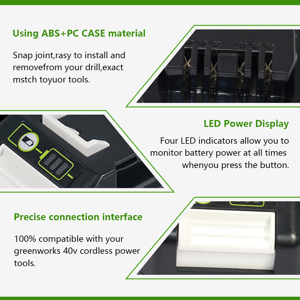 24V 5.0Ah For Greenworks 24 Volt Lithium Battery 20302 20672 20202 20322 20262 20292