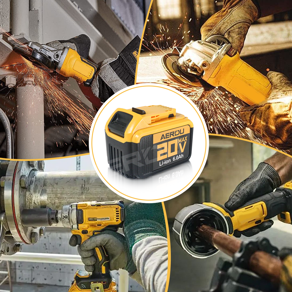 DCB200 Replacement for DEWALT 20V MAX XR 20V Battery 6.0Ah DCB200-2 DCB204 DCB206 DCB201 DCB203