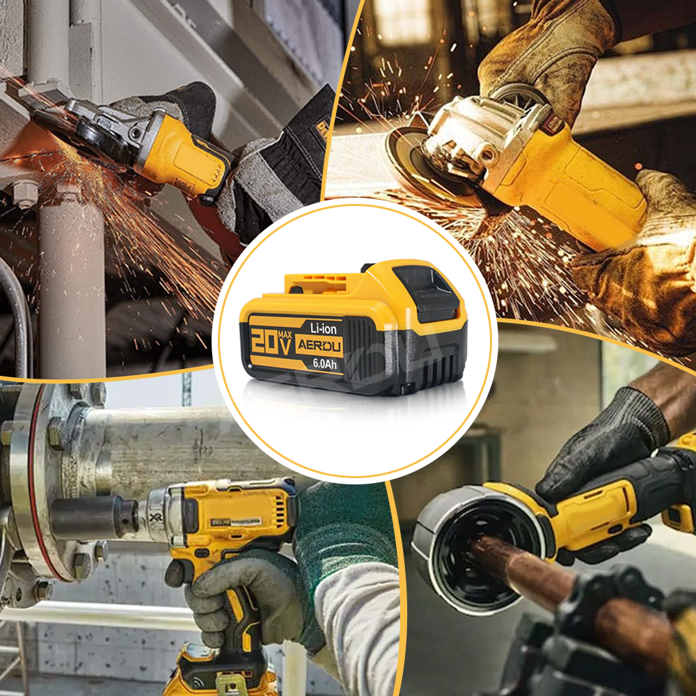 6.0Ah Battery For DeWalt 20V 20 Volt MAX DCB200 DCB206 DCB205 Lithium Ion