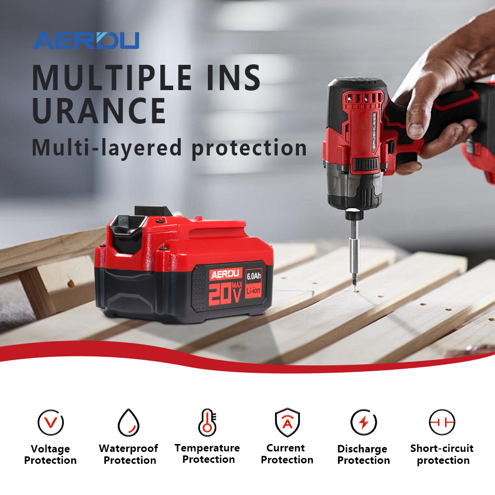 6.0Ah Lithium Ion Battery for DieHard V20 18V – Fits Impact Wrenches/Concrete Drills