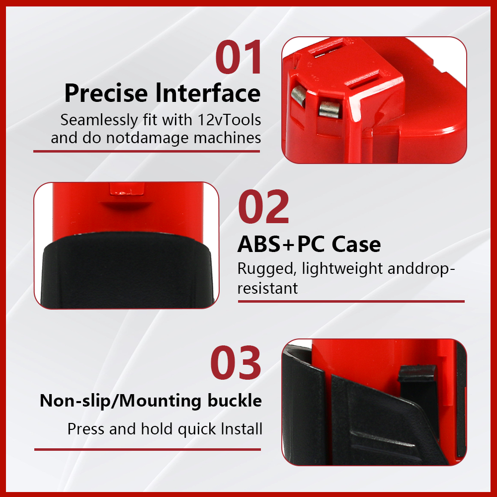 For Milwaukee M12 12-Volt Lithium-Ion XC High Output 2.5 Ah Battery Pack