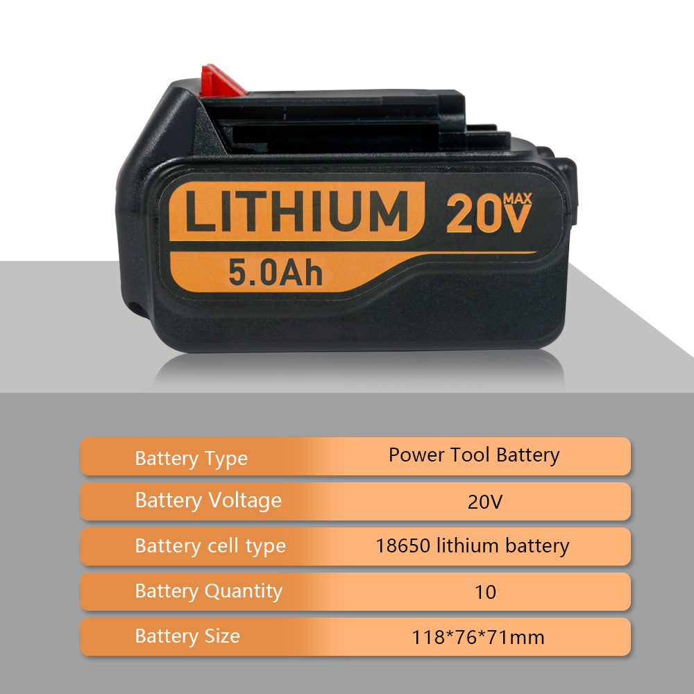 For Black&Decker 20V 5.0Ah Lithium Battery 20 Volt LB2X4020-OPE LBXR20 LB20