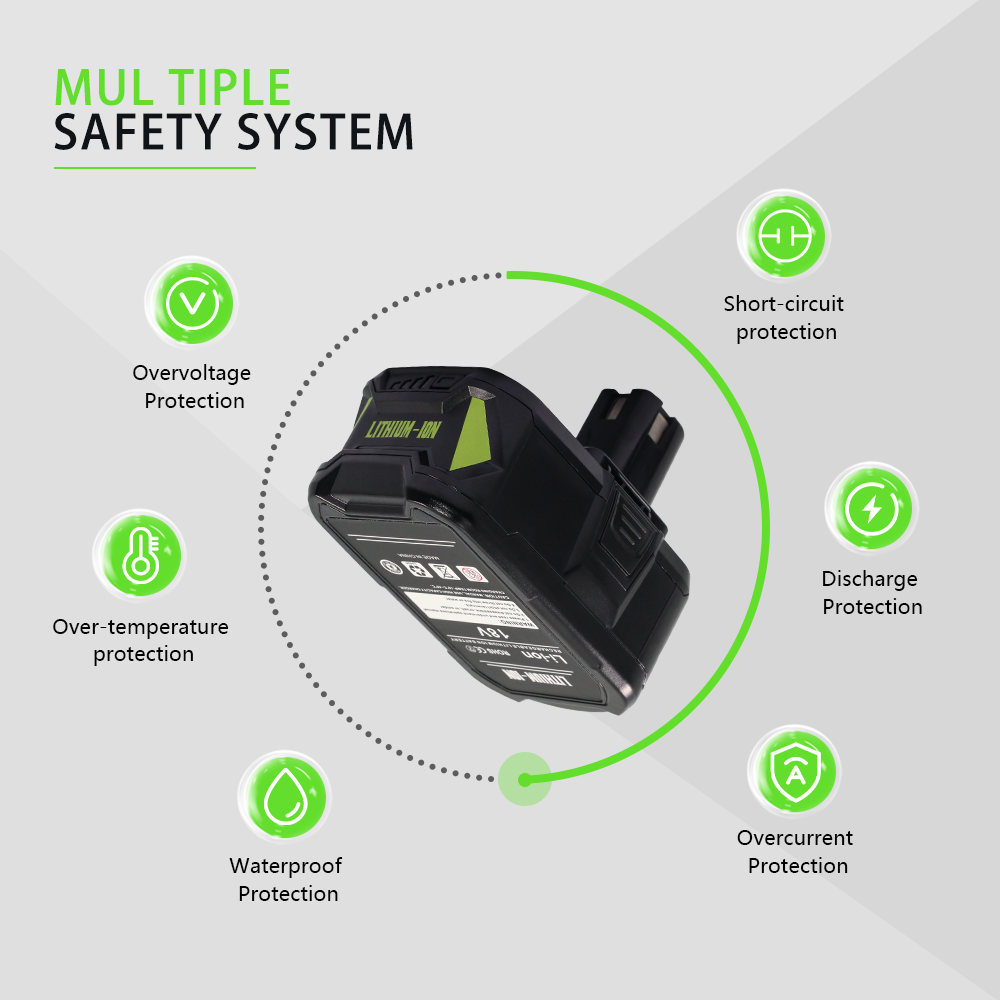 18V 6.0Ah For Ryobi One + plus p108 18v lithium battery high capacity battery