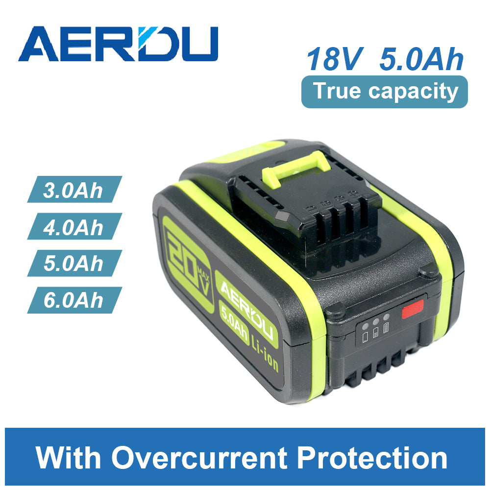 For Worx 18V(20V Max) 5.0Ah Li-ion Battery WA3551 – Fits Drills/Trimmers, Long-Runtime