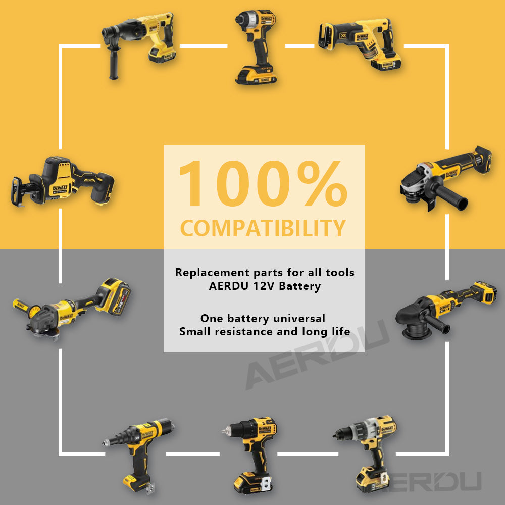 For Dewalt 12V 6-Cell 6.0A Battery – Max Power for Professional Precision Tools/Grinders, Global Voltage