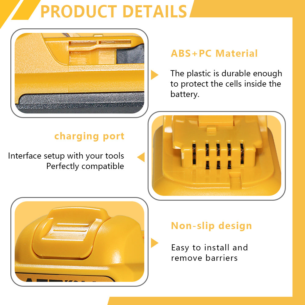 For Dewalt 12V 6-Cell 4.0A Battery – Long-Runtime for Impact Drivers/Trim Routers, Worldwide Use