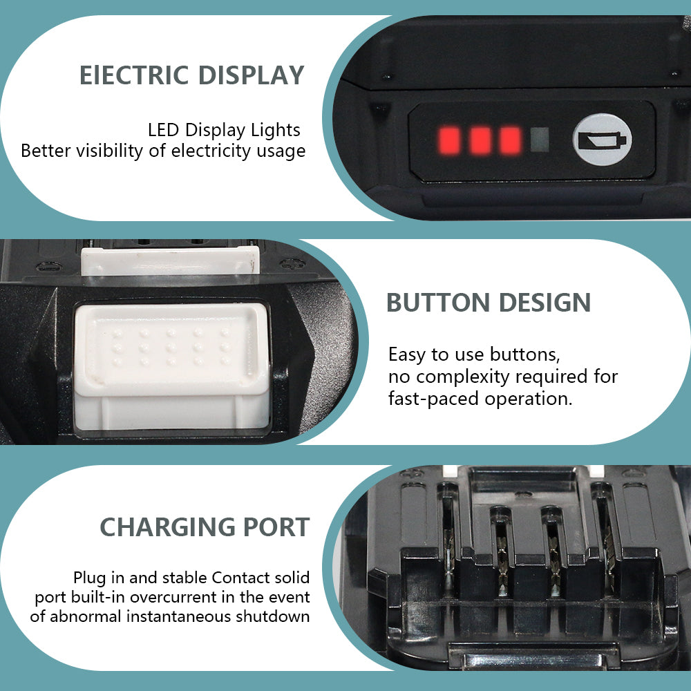 For Makita 10-Cell 40V 2.5A Battery – High-Performance Power for Makita 40V Tools, Global Voltage
