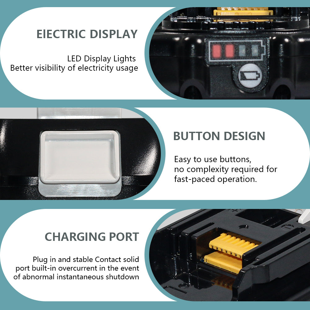 18 Volt For Makita BL1820B 18V Compact Lithium-Ion 2.0Ah Battery Pack