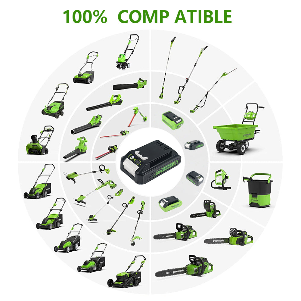 24V 2.5Ah Replacement Battery for Greenworks Battery 21342 20362 Fit for 24V Cordless Power Tools Lithium-Ion Battery ST48B2210 CS48L4410 BL48B2510 48HT24