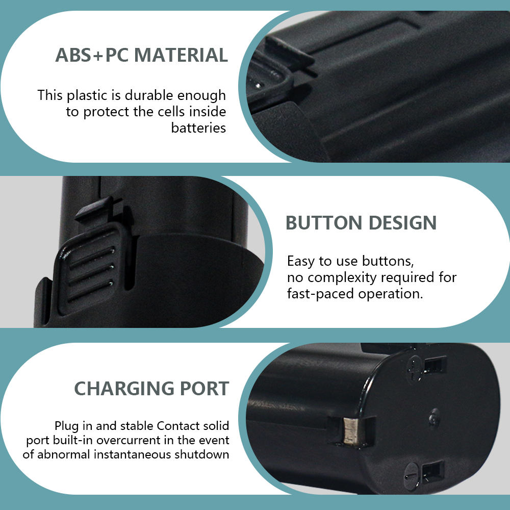 For Makita 7.2V 2.0Ah Lithium-Ion Battery Replacement for Power Tools