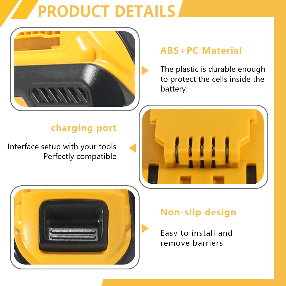 For Dewalt 20V-60V 6.0A-2.0A Battery – Long-Runtime for Impact Drivers/Trimmers, Worldwide Compatibility