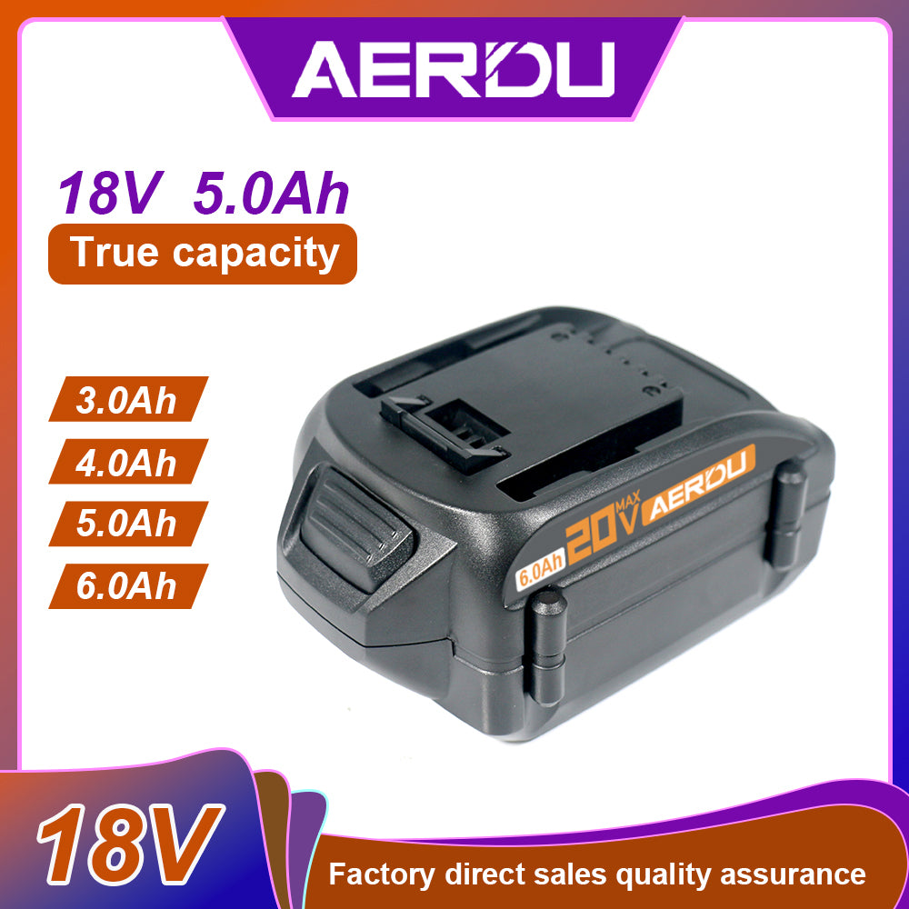 MAX 18V For Worx WA3512 18V 6.0 Ah high capacity battery with indicator
