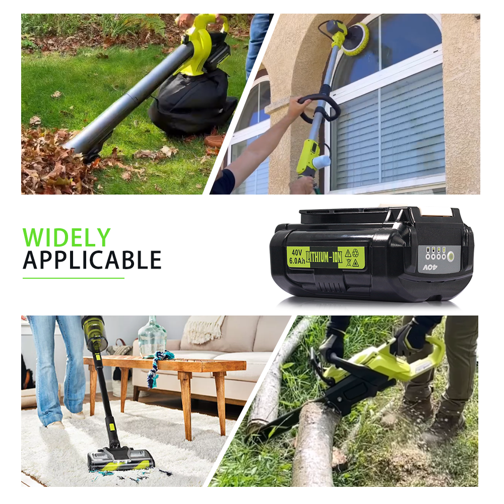 For Ryobi 40V 20-Cell 6.0A Battery – Max Power for ONE+ HP Concrete Drills/Chainsaws