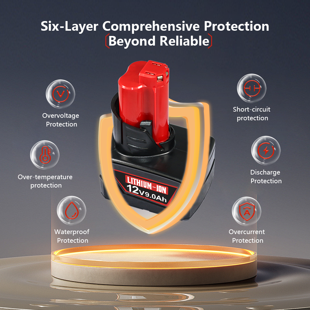 For Milwaukee M12 12-Volt Lithium-Ion Compact Battery Pack 9.0Ah